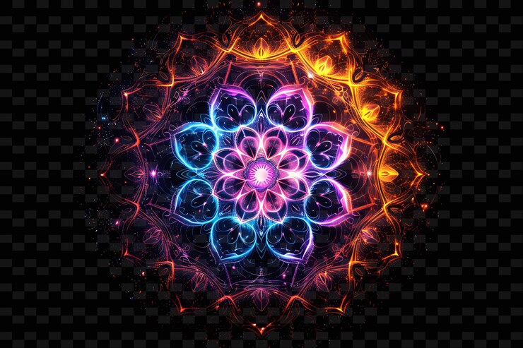 PSD un diseño colorido de una flor que dice "la estrella"