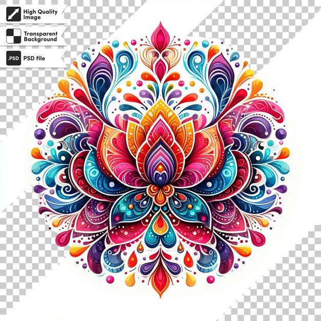 PSD un diseño colorido de una flor que dice la palabra cita en él