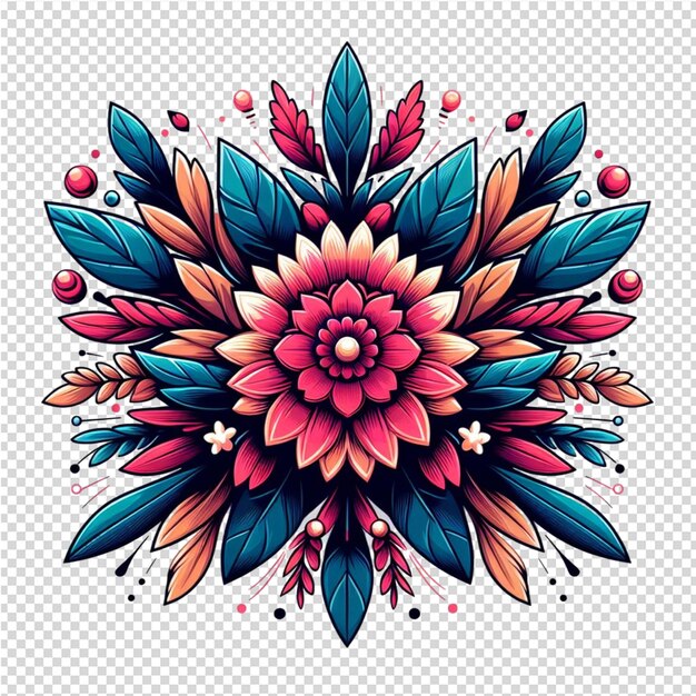 PSD un diseño colorido de una flor