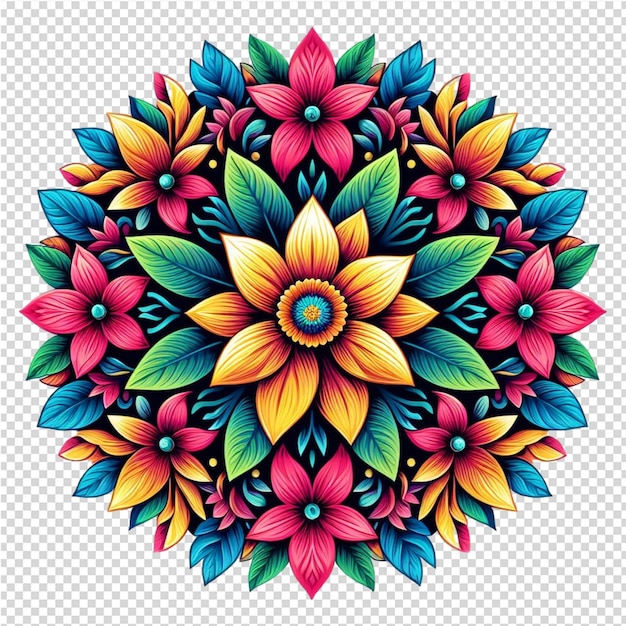 PSD un diseño colorido de una flor