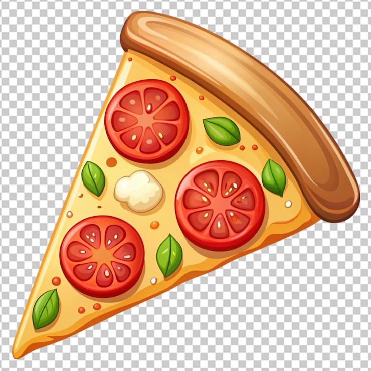 PSD diseño de comida de un restaurante de pizza en un fondo transparente