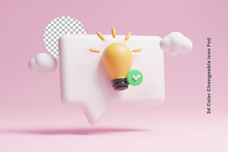 PSD diseño de concepto de idea de negocio 3d o plan creativo 3d para hacer crecer su negocio