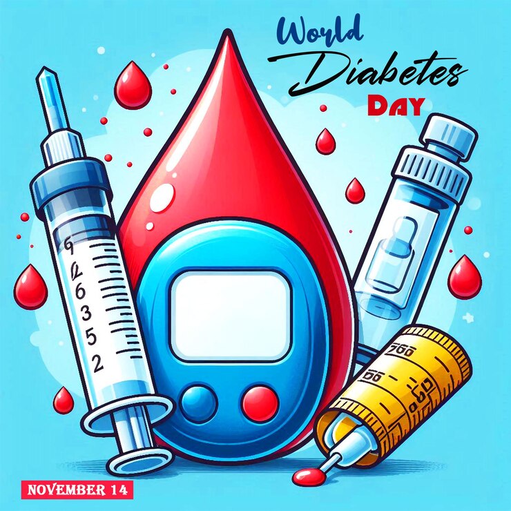Diseño conceptual del tipo de logotipo del Día Mundial de la Diabetes