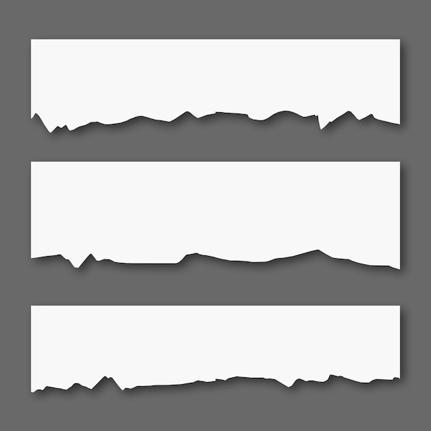 diseño de conjunto de plantilla de botón de corte de papel colección de hojas de papel rasgadas elemento de archivo psd