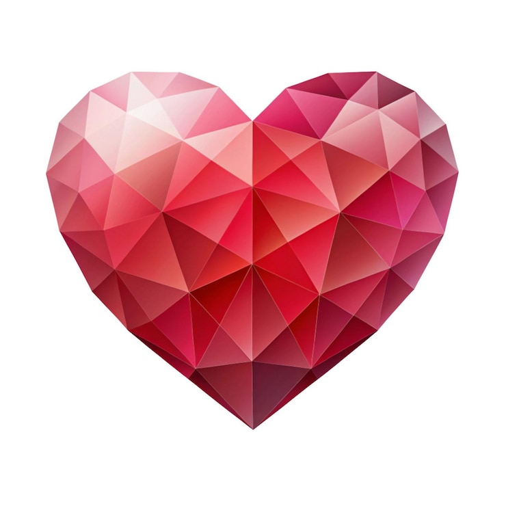 PSD diseño de corazón poligonal