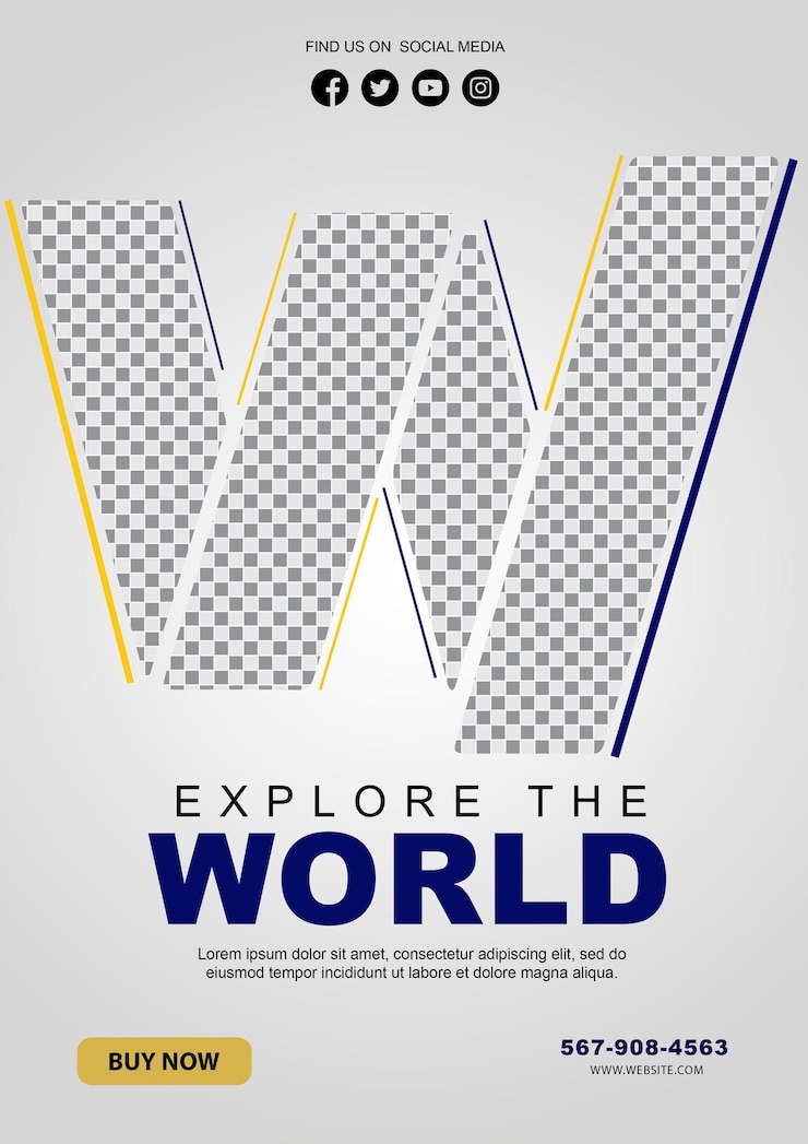 PSD diseño creativo de collage para folleto corporativo de viajes e informe anual