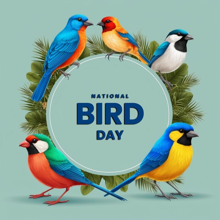 PSD diseño creativo para las redes sociales en el día nacional de las aves