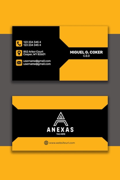 Diseño creativo de tarjeta de visita