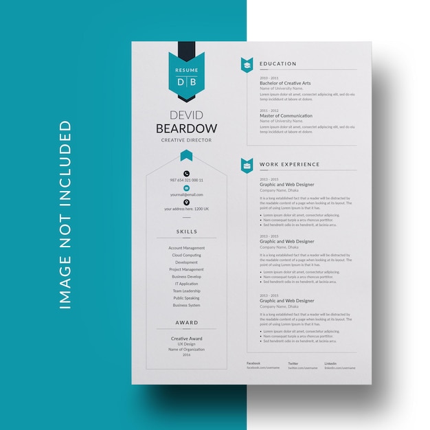 Diseño de curriculum vitae creativo y curriculum vitae moderno