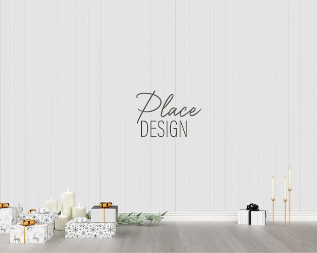 Diseño decorativo navideño psd premium