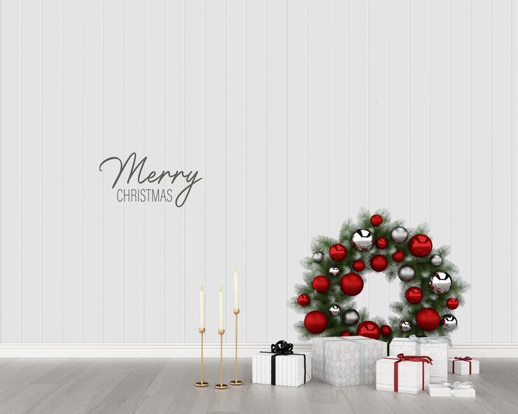 PSD diseño decorativo navideño psd premium