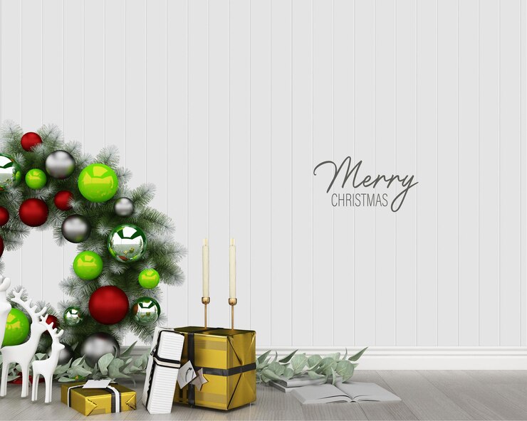 PSD diseño decorativo navideño psd premium