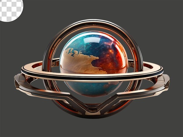 Diseño por defecto un planeta con un sistema de anillos impresionante