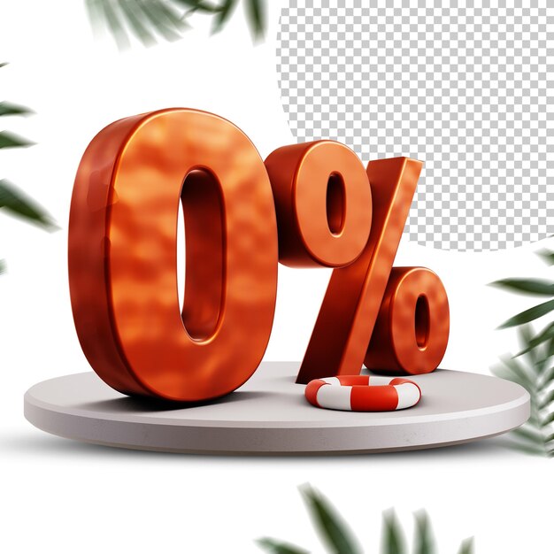 Diseño de descuento de verano del 0 por ciento