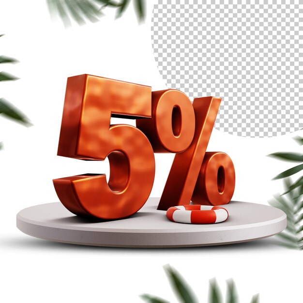 Diseño de descuento de verano del 5 por ciento