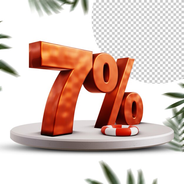 Diseño de descuento de verano del 7 por ciento