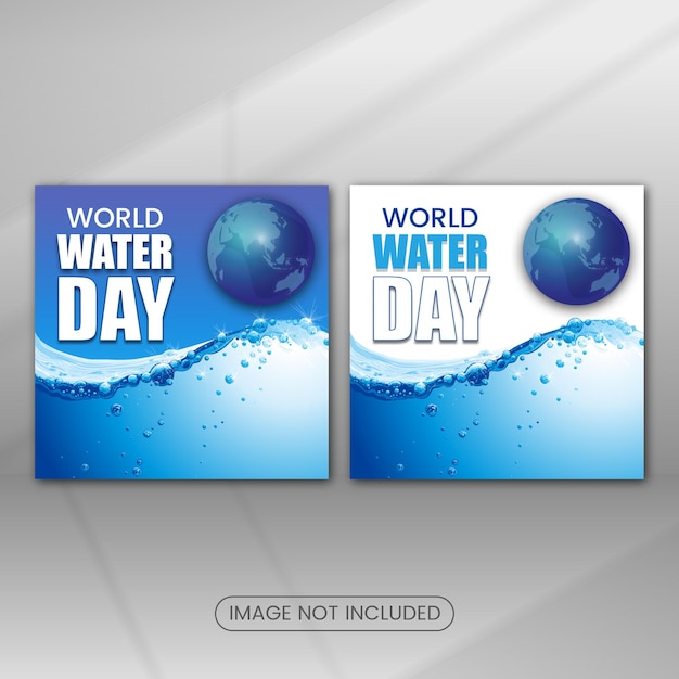 PSD diseño del día mundial del agua 22 de marzo