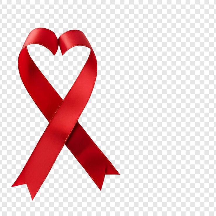 PSD diseño de día de san valentín romántico en forma de corazón de cinta de satén roja aislado en transparente