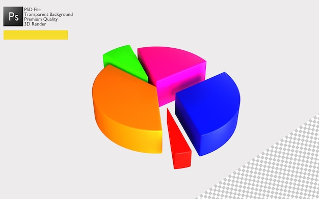 PSD diseño de diagrama redondo 3d