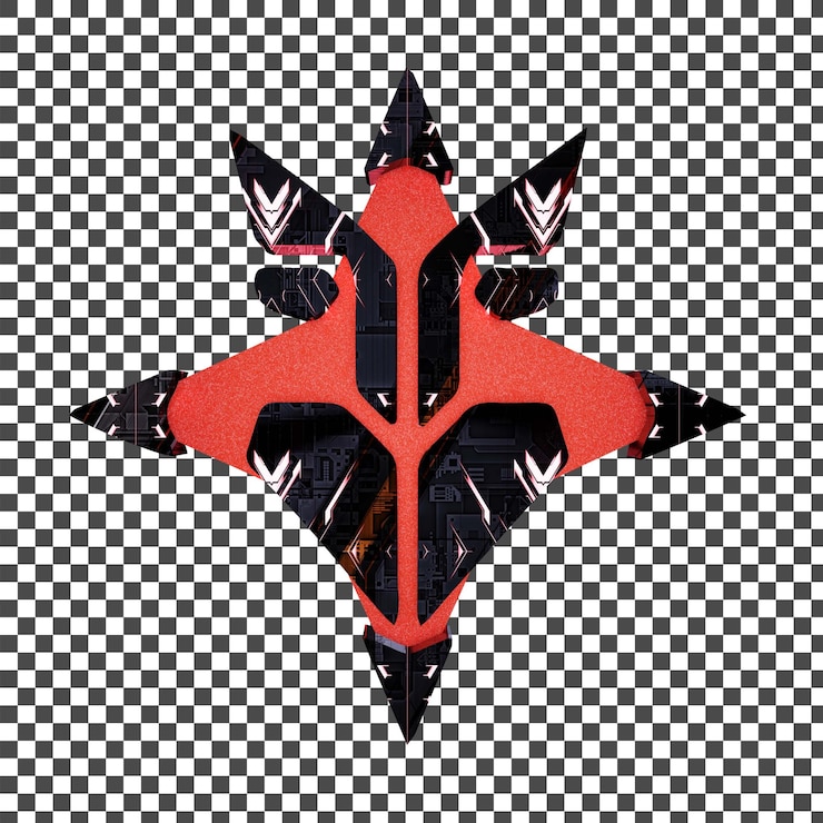 PSD un diseño con un diseño rojo y negro en él
