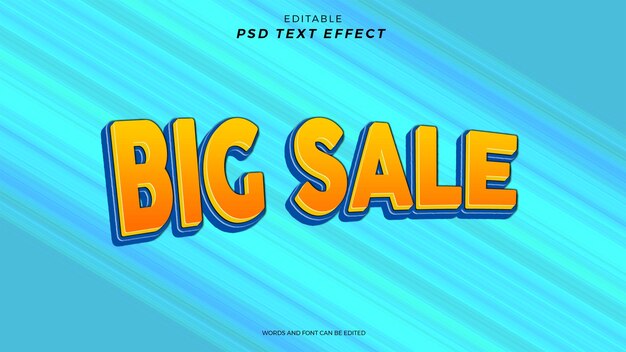 DISEÑO EDITABLE DE EFECTO DE TEXTO DE GRAN VENTA