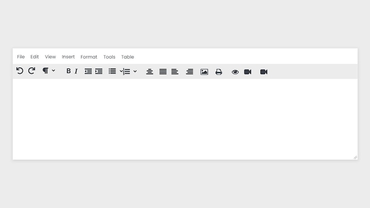 PSD diseño del editor de texto ui