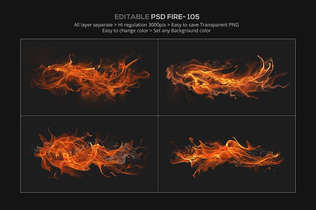 Diseño de efecto de fuego abstracto en renderizado 3d