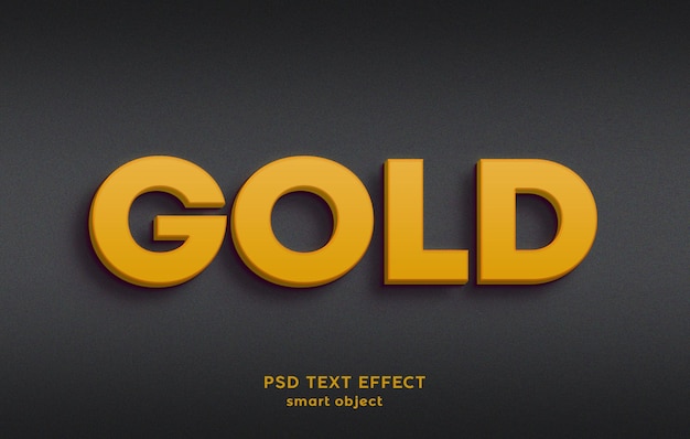 Diseño de efecto de texto corporativo GOLD.
