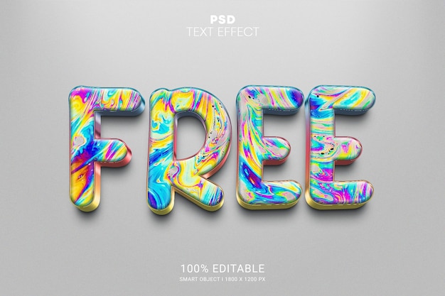 Diseño de efecto de texto editable PSD gratis