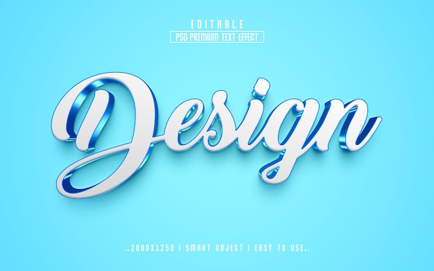 Diseño efecto de texto de estilo 3d