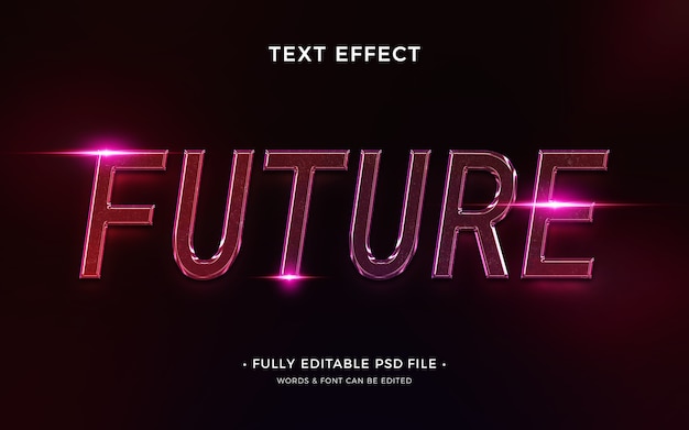 PSD diseño de efecto de texto futuro.