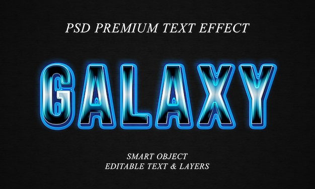 Diseño de efecto de texto Galaxy