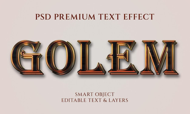 Diseño de efecto de texto golem