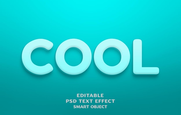 Diseño de efecto de texto psd cool premium 3d