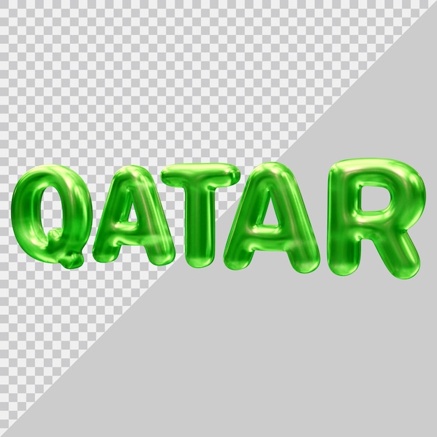 Diseño de efecto de texto de qatar con estilo moderno 3d