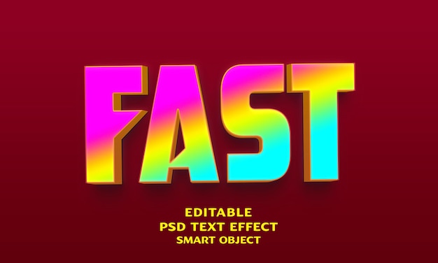 Diseño de efectos de texto 3D FAST