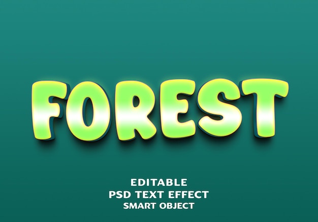 Diseño de efectos de texto 3D de Fosest