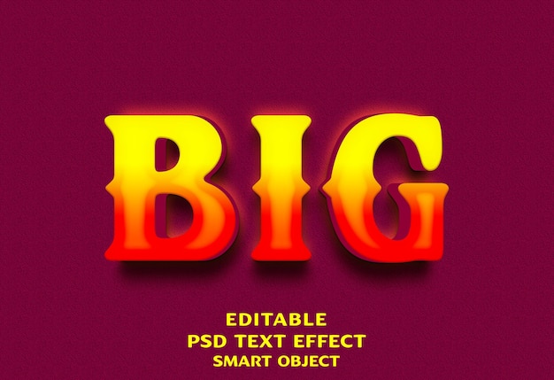 Diseño de efectos de texto 3D grandes