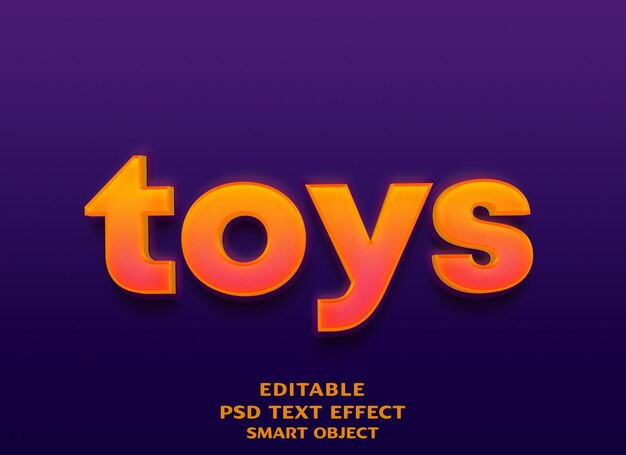 Diseño de efectos de texto 3D para juguetes