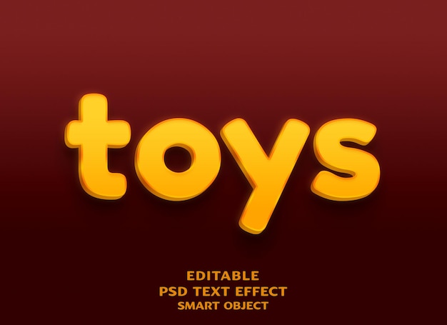 Diseño de efectos de texto 3D para juguetes
