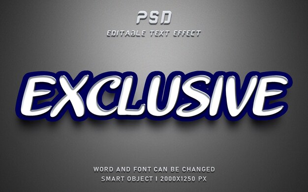 PSD diseño de efectos de texto 3d psd exclusivo