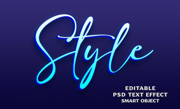 Diseño de efectos de texto 3D STYLE