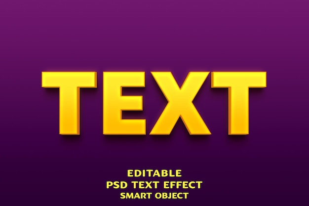 PSD diseño de efectos de texto en 3d