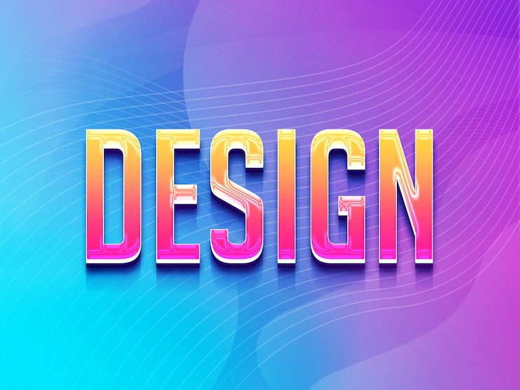 PSD diseño de efectos de texto editables en 3d