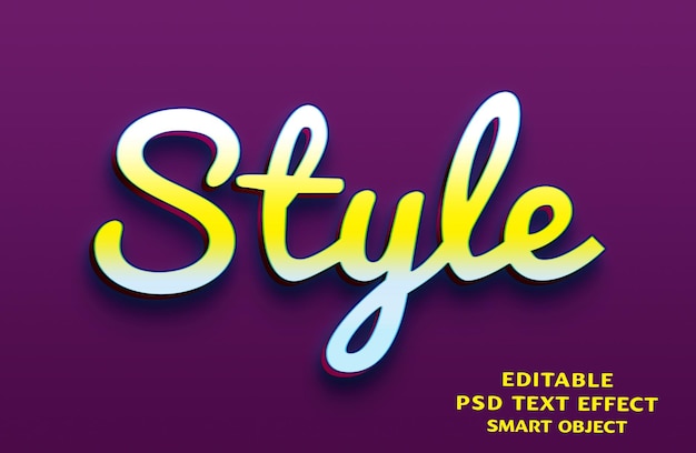 Diseño de efectos de texto de estilo 3d