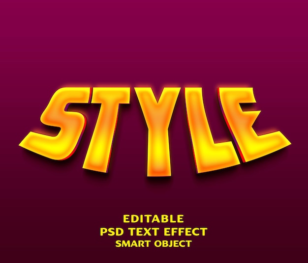 Diseño de efectos de texto de estilo 3D