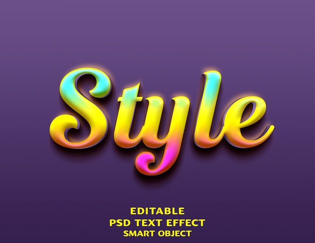 Diseño de efectos de texto de estilo 3D