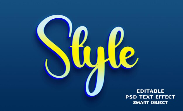 Diseño de efectos de texto de estilo 3D
