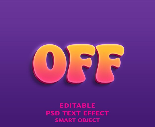 Diseño de efectos de texto fuera de 3D
