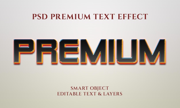 Diseño de efectos de texto premium